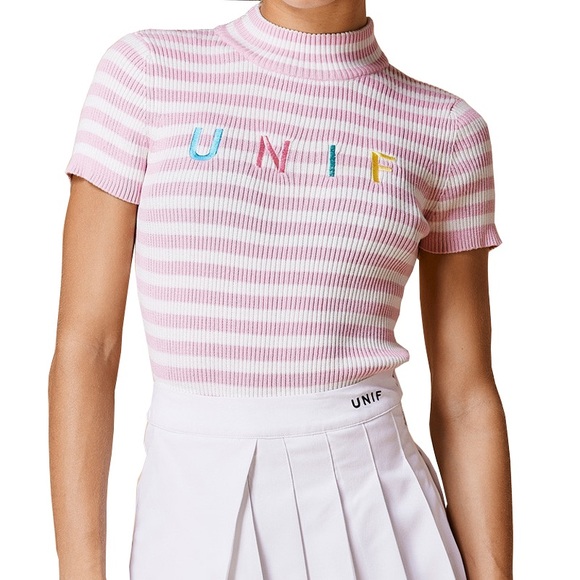UNIF Pink Lenny Top - Picture 1 of 2